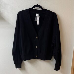 PINK Victoria's Secret Black Button-Up Cardigan